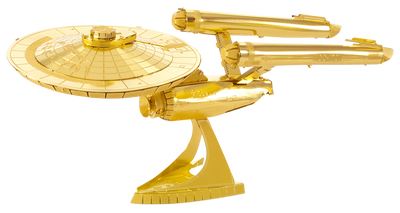 3D Jigsaw Puzzles, Metal Earth: Star Trek Gold USS Enterprise NCC-1701