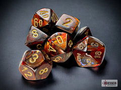 Chessex: Scarab Mini-hedral Blue Blood/Gold 7-Die Set