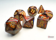 Chessex: Scarab Mini-hedral Blue Blood/Gold 7-Die Set