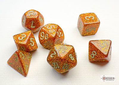 Role Playing Games, Chessex: Glitter Mini-hedral Gold/Silver 7-Die Set
