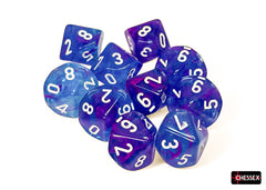 Chessex: Nebula Aura/White Luminary Set of Ten d10s