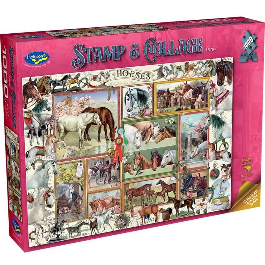 Stamp & Collage Horses 1000PC