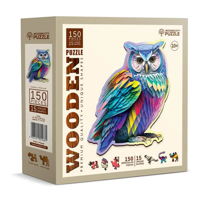 Jigsaw Puzzles, Trendy Owl 150pc Wooden Puzzle