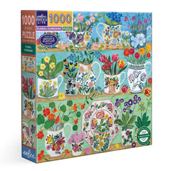 eeBoo: Floral Cupboard 1000pc Puzzle