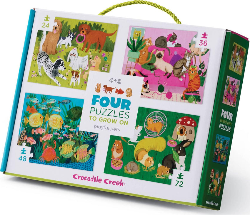 Crocodile Creek: Playful Pets 4-in-1 Puzzles