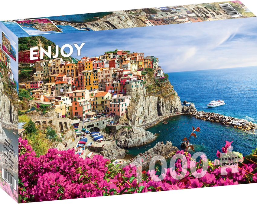 Enjoy Puzzle: Manarola with Flowers Cinque Terre 1000pc Puzzle