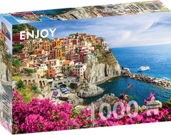 Enjoy Puzzle: Manarola with Flowers Cinque Terre 1000pc Puzzle