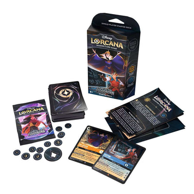 On Sale, Disney Lorcana TCG: Rise of the Floodborn Starter Deck Amber and Sapphire
