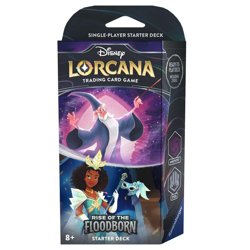 Disney Lorcana TCG: Rise of the Floodborn Starter Deck Amethyst and Steel