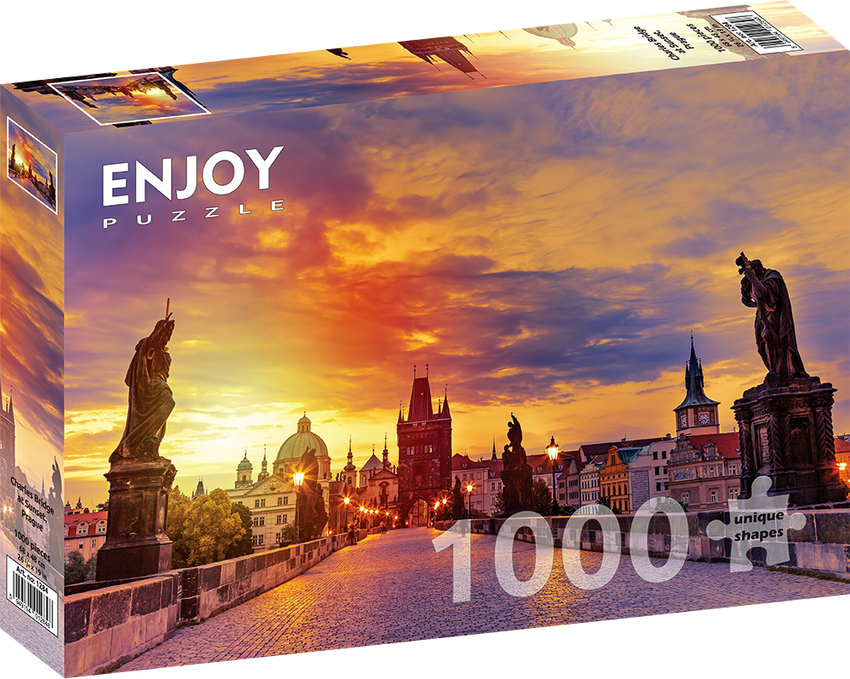 Enjoy Puzzle: Charles Bridge at Sunset 1000pc Puzzle