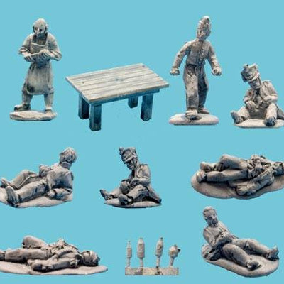 Miniatures, Age of Napoleon: French Equipment Medical Staff and Wounded