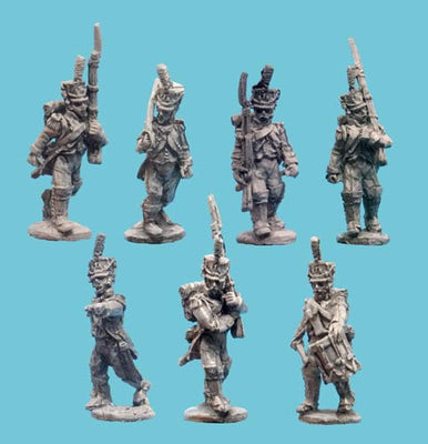 Miniatures, Age of Napoleon: Fusilier-Chasseurs with Command