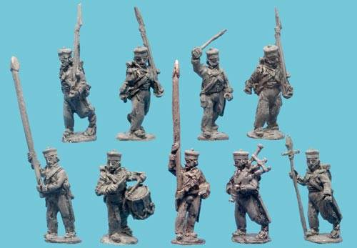 War of 1812: British Highlanders in Trews with Command