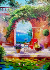Enjoy Puzzle: Sea View Through the Arch 1000pc Puzzle