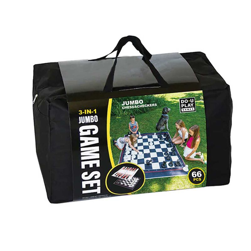 DO-U-PLAY Games: 3 in 1 Chess/Checkers/Backgammon