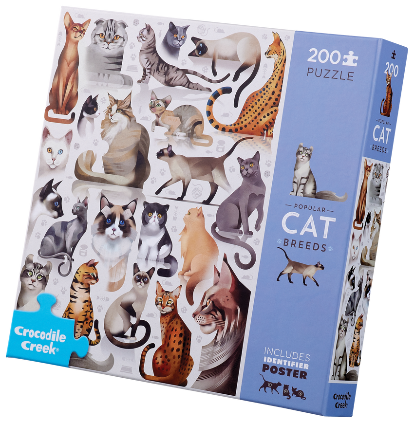 Crocodile Creek: Cat Breeds 200pc Puzzle