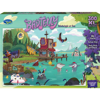 Kid's Jigsaws, Bad Jelly the Witch: Mudwiggle at Sea 300pc Puzzle