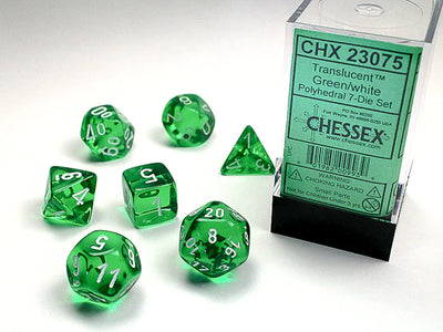 Dice, Translucent Poly Green/White