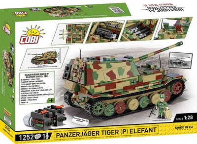 COBI - Construction Blocks, COBI PanzerJager Tiger P Elefant Tank Destroyer 1252pc