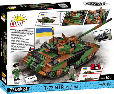 COBI - Construction Blocks, COBI T-72 M1R PL/UA Tank 724pc