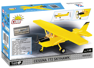 COBI - Construction Blocks, COBI Cessna 172 Skyhawk Aircraft Yellow 160pc