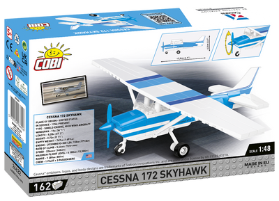 COBI - Construction Blocks, COBI Cessna 172 Skyhawk Aircraft Blue & White 162pc