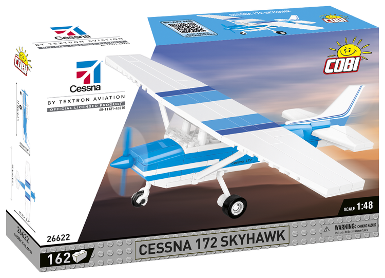 COBI Cessna 172 Skyhawk Aircraft Blue & White 162pc