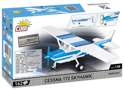 COBI - Construction Blocks, COBI Cessna 172 Skyhawk-White-Blue 162pc