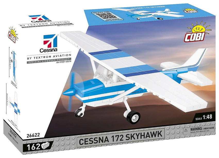 COBI Cessna 172 Skyhawk-White-Blue 162pc