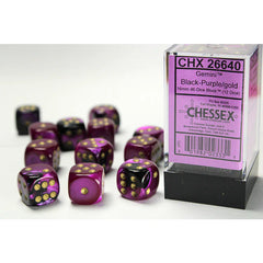 GEMINI BLACK/PURPLE GOLD D6 12MM*36