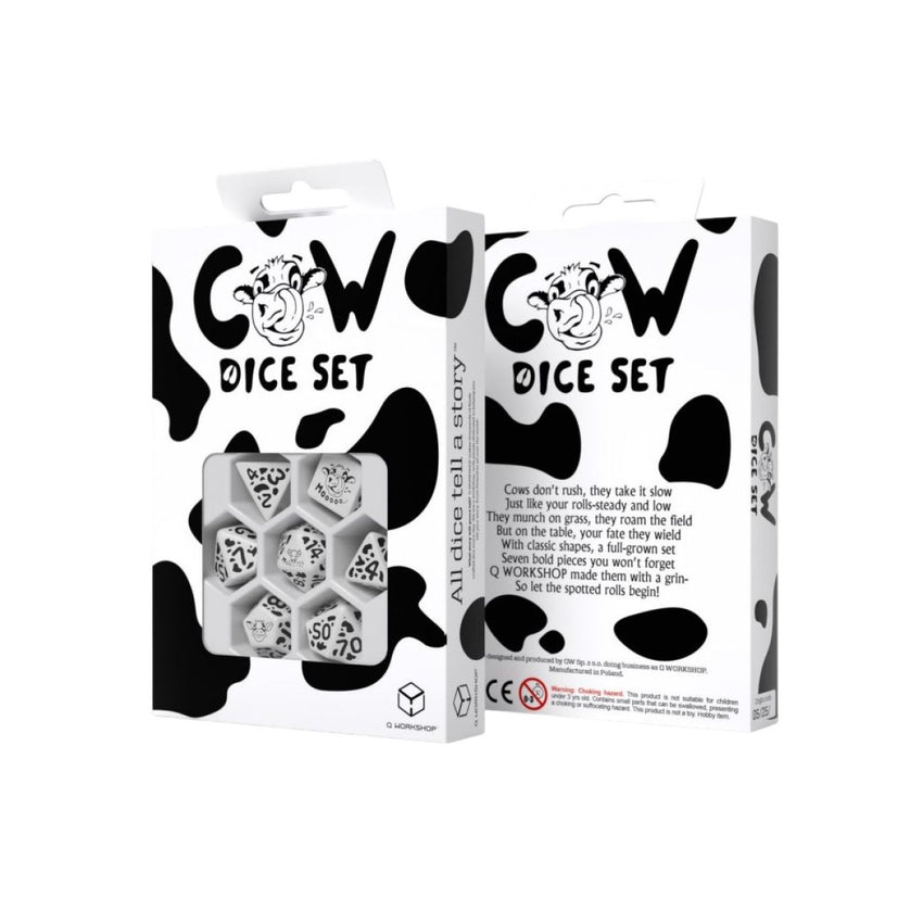 Q Workshop – Cow Dice Set: MOOzilla