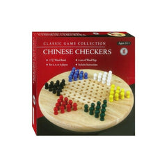 Classic Game Collection: Chinese Checkers with Wooden Pegs