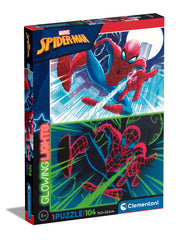 Glowing Lights: Marvel Spiderman 104pc Puzzle