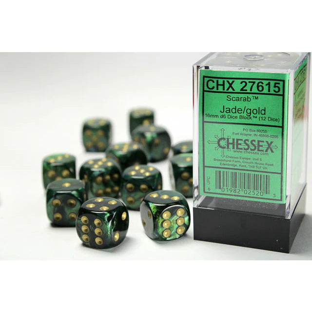Scarab Jade Gold 16mm D6x12