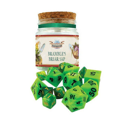 Role Playing Games, Enchanting Emporiums: Dice potion – Bramble’s Briar Sap Dice Set