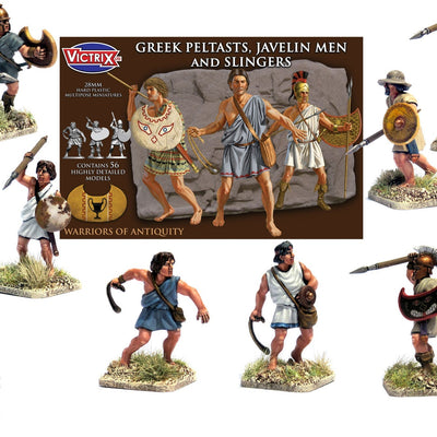 Miniatures, Victrix: Greek Peltasts, Javelin Men, and Slingers