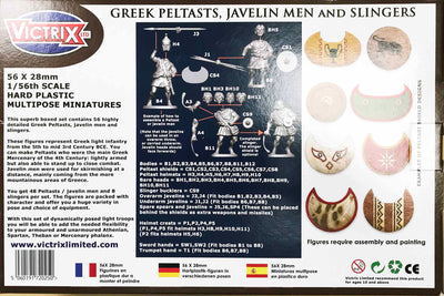 Miniatures, Victrix: Greek Peltasts, Javelin Men, and Slingers