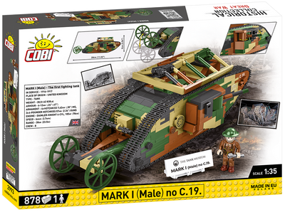 COBI - Construction Blocks, COBI Mark I Male no C.19. Tank 878pc