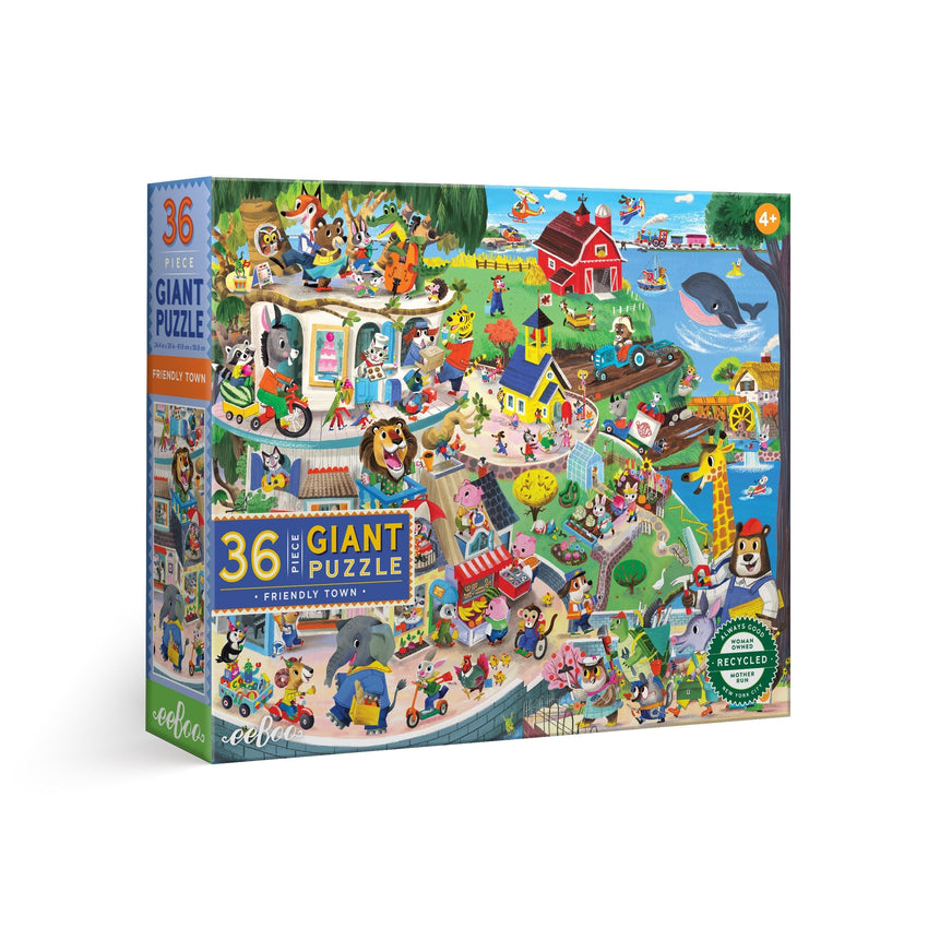 eeBoo: Friendly Town 36pc Giant Puzzle