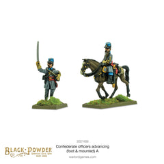 Black Powder: Confederate Officers Advancing Foot & Mounted A