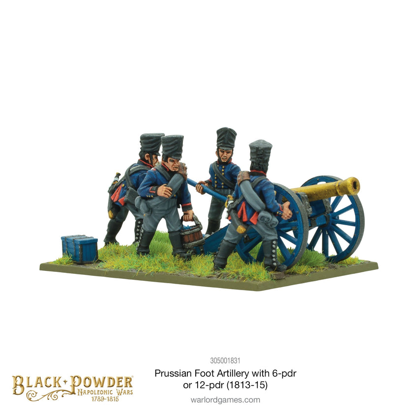 Black Powder: Napoleonic Prussian Foot Artillery with 6- or 12-pdr 1813-15