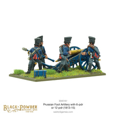 Black Powder: Napoleonic Prussian Foot Artillery with 6- or 12-pdr 1813-15