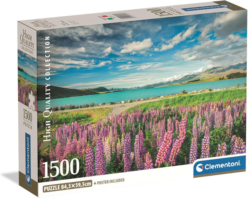 Clementoni: Pupins at Lake Tekapo 1500pc Compact Puzzle