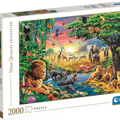 Jigsaw Puzzles, Clementoni: The African Gathering 2000pc Puzzle