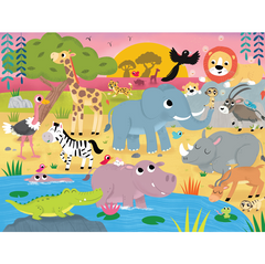 Jr. Jigsaw: African Safari 45pc Carry & Play Puzzle