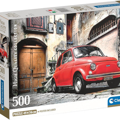 Jigsaw Puzzles, Clementoni: Fiat 500pc Compact Puzzle