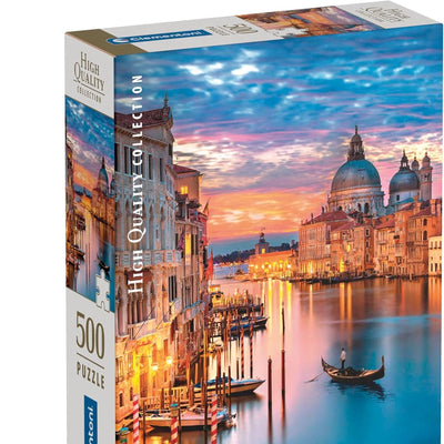 Jigsaw Puzzles, Clementoni: Lighting Venice 500pc Compact Puzzle