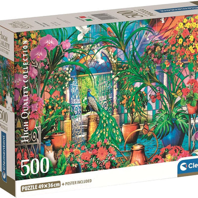 Jigsaw Puzzles, Clementoni: The Greenhouse Caretakers 500pc Compact Puzzle