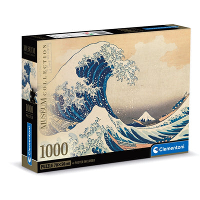 Jigsaw Puzzles, Clementoni: Katsushika Hokusai – The Great Wave 1000pc Compact Puzzle
