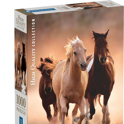 Jigsaw Puzzles, Running Horses 1000pc Compact Puzzle